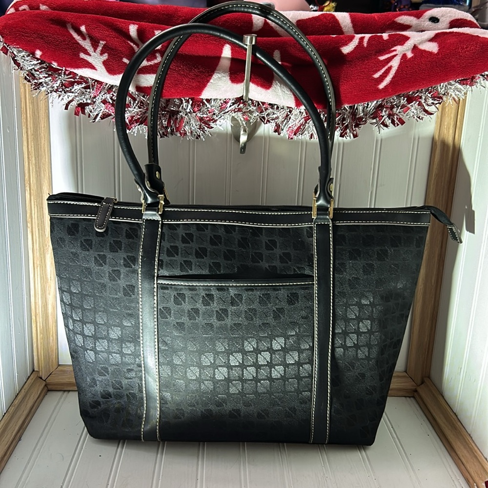Large Black Shoulder Bag/Organizer/laptop bag